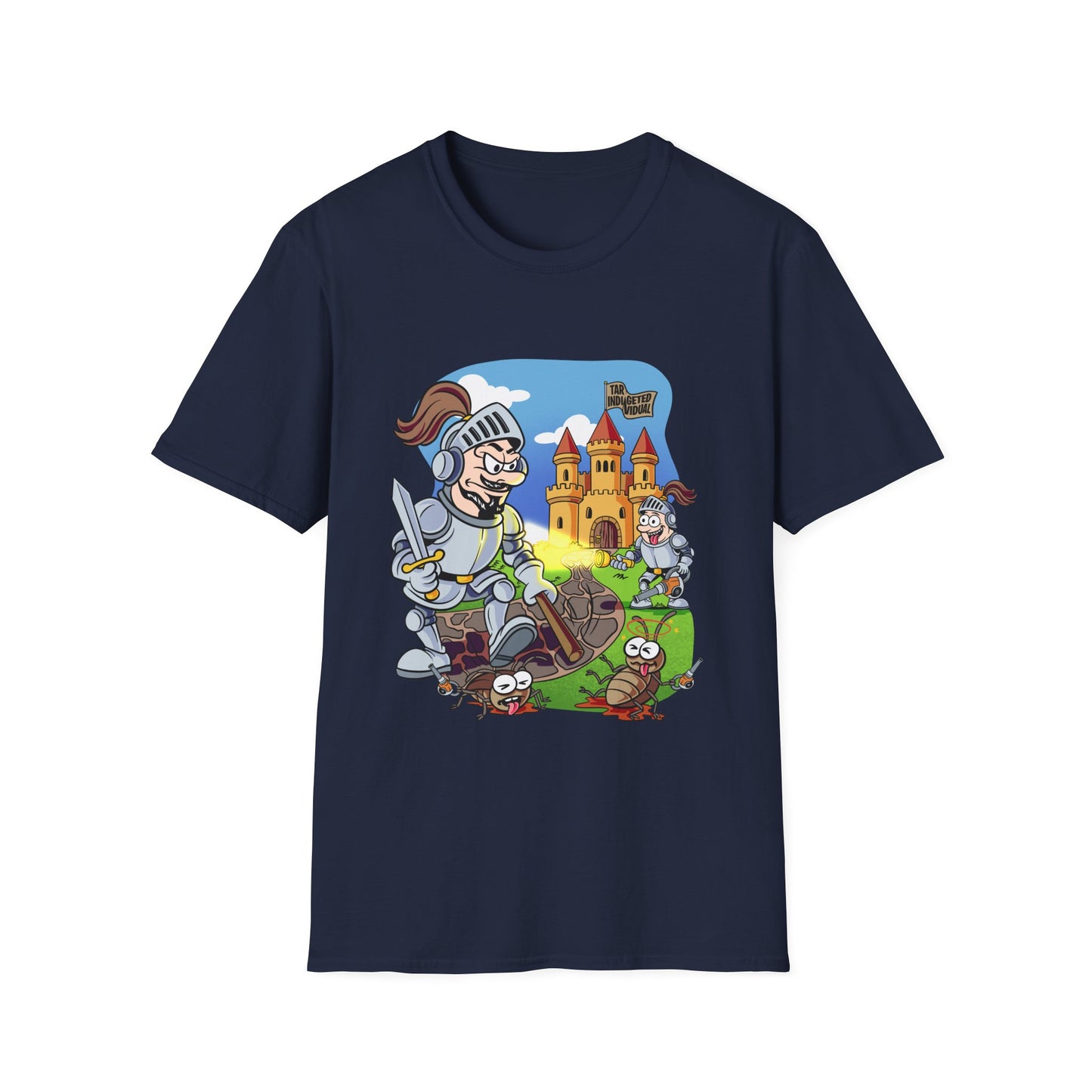 Knight Cartoon T-Shirt — Cute Medieval Castle Adventure Tee